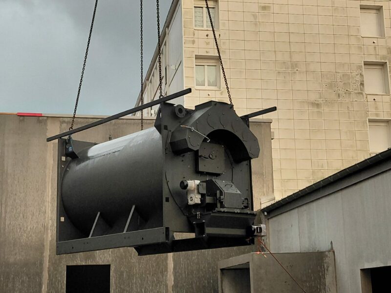Chaudière miscanthus pour les logements de Douarnenez Habitat.